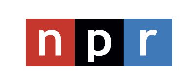 letters, lowercase, spell npr and are listed in white on red, black, and blue tiles