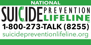 Picture of National Suicide Hotline information