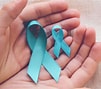 Picture of teal colored ribbons symbolizes fight against sexual violence